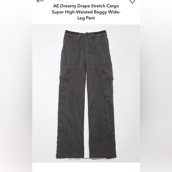 AMERICAN EAGLE Dreamy Drape Stretchy Cargo Pants Size 2 Short - Picture 6 of 12